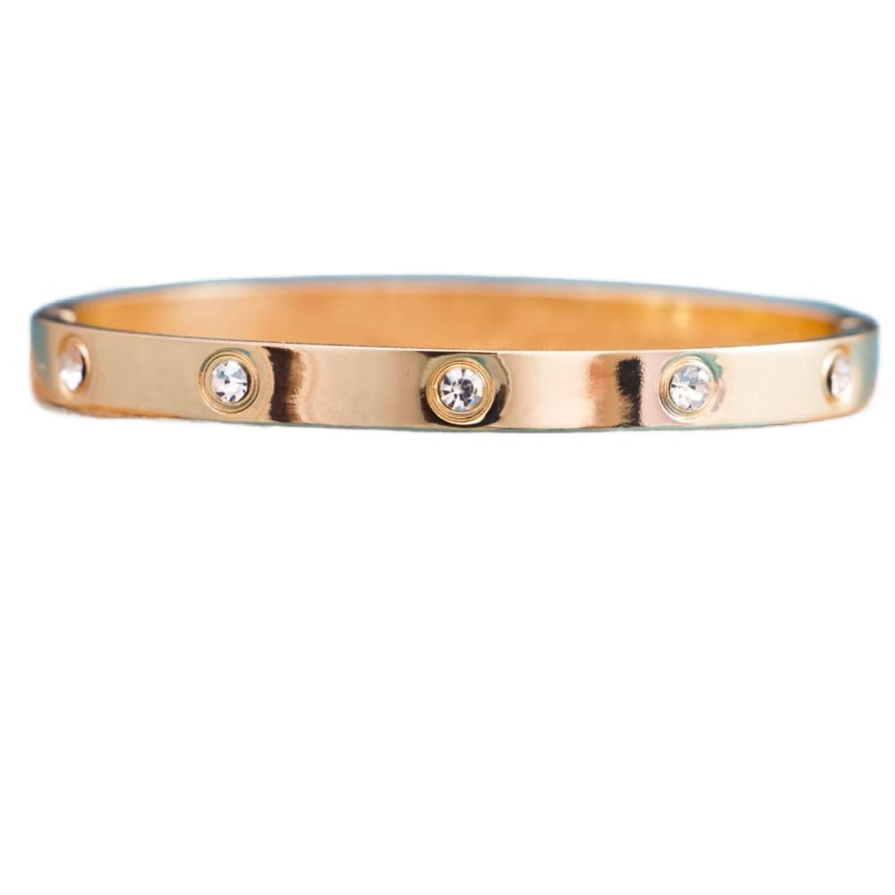 Golden Hand Bracelet with Zirconia – Casual & Party Wear