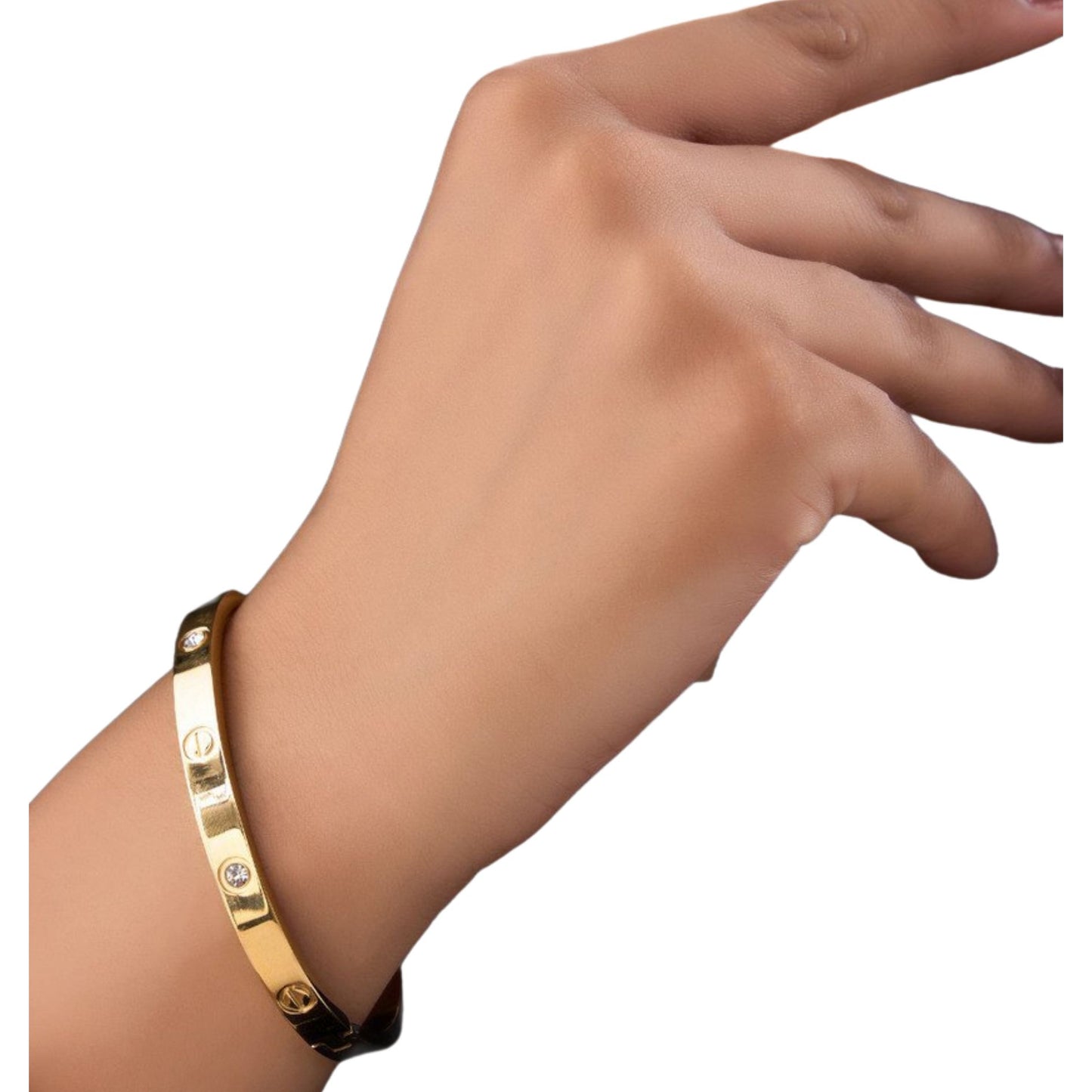 Golden Hand Bracelet with Stone – Elegant, Durable, and Openable